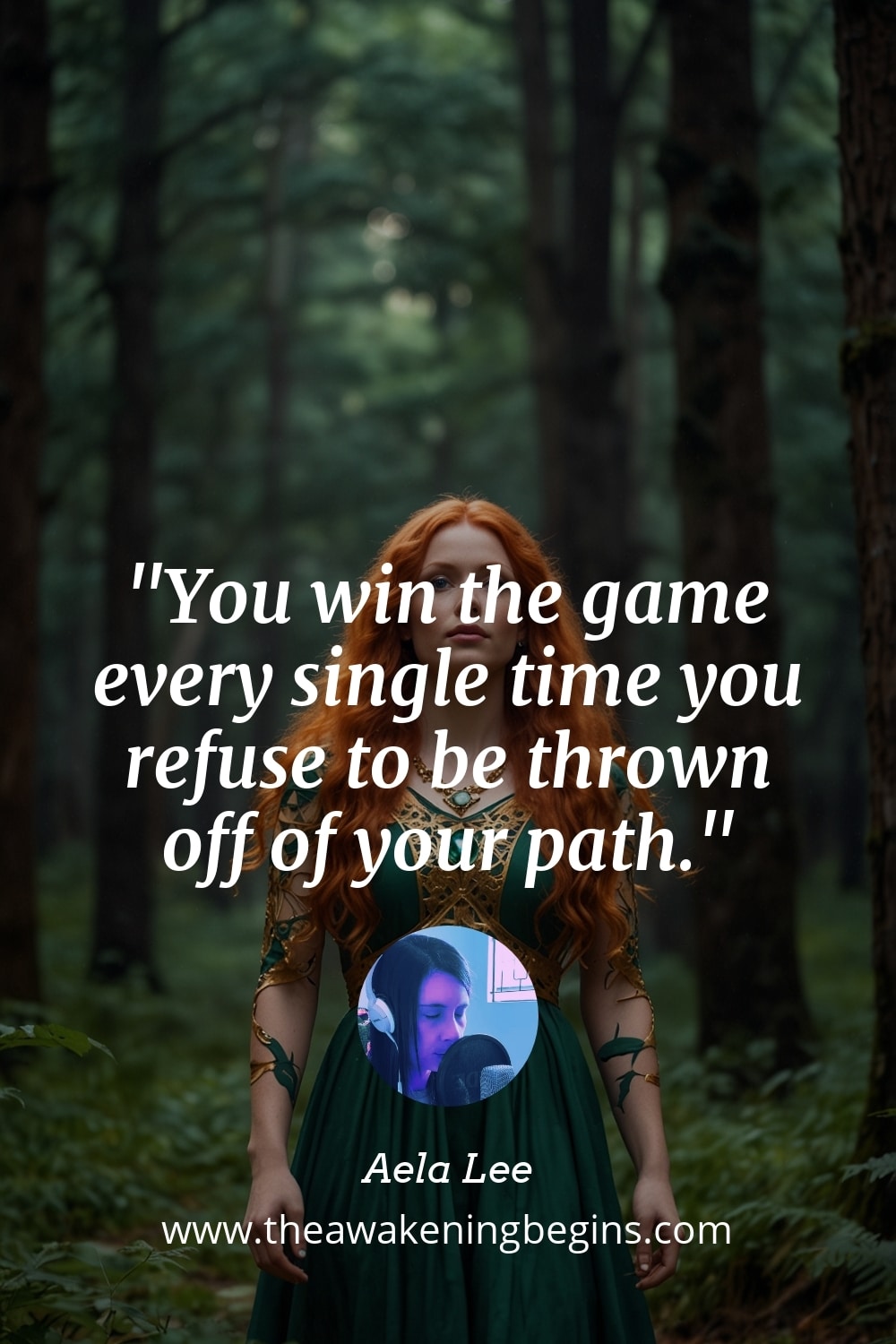 Pinterest Image You win the game every single time you refuse to be thrown off of your path.