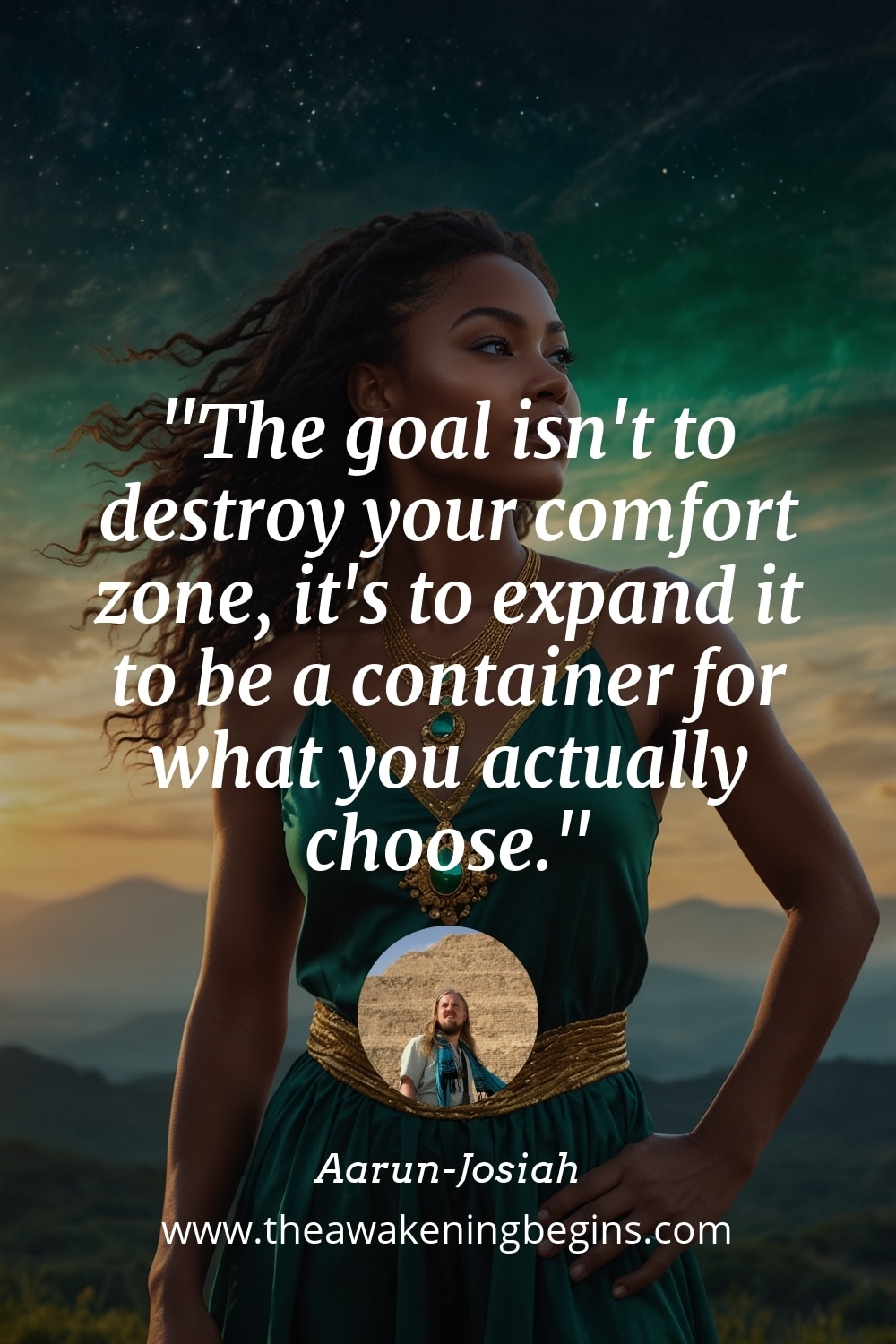 Pinterest Image The goal isn't to destroy your comfort zone, it's to expand it to be a container for what you actually choose.
