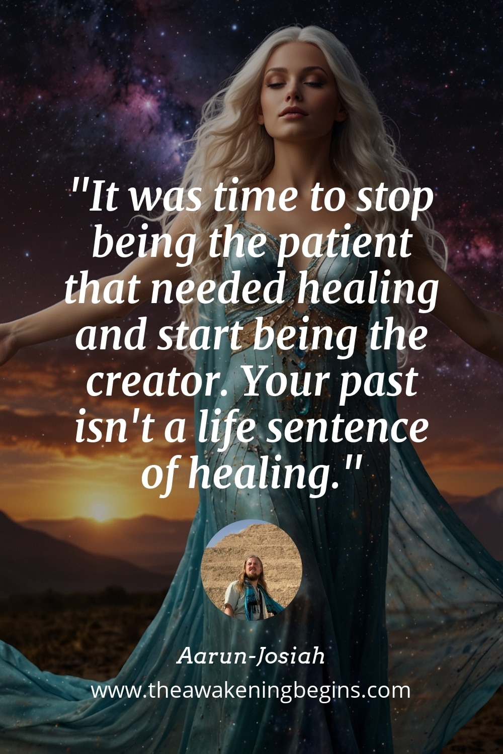 Pinterest Image It was time to stop being the patient that needed healing and start being the creator. Your past isn't a life sentence of healing.