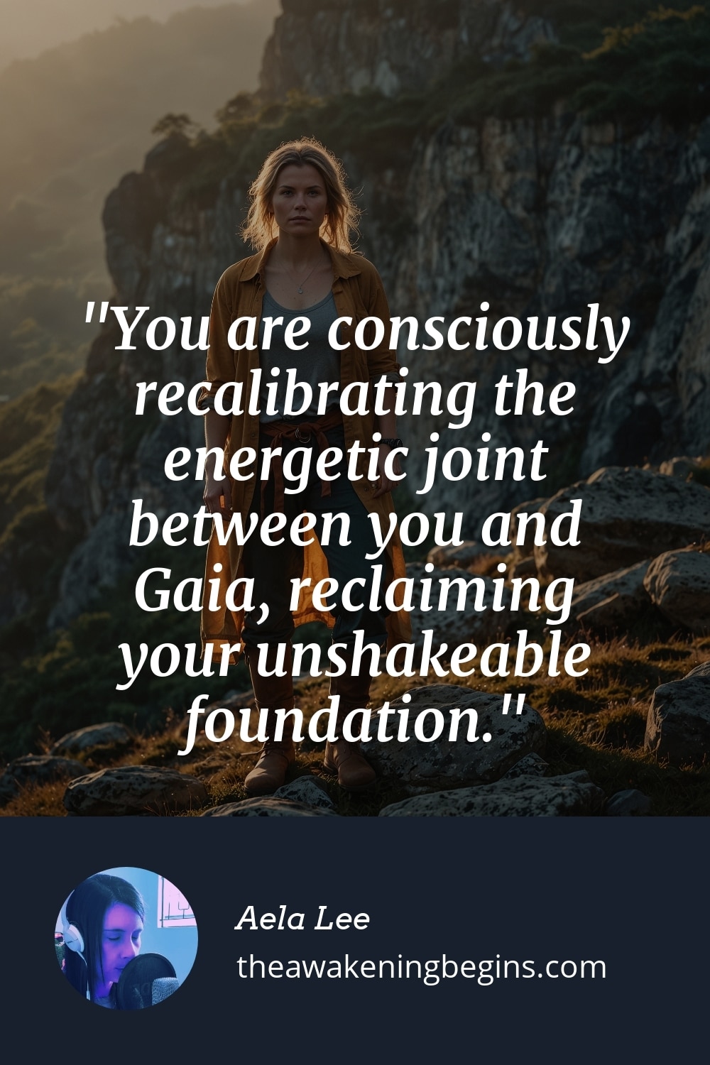 Pinterest Image You are consciously recalibrating the energetic joint between you and Gaia, reclaiming your unshakeable foundation.