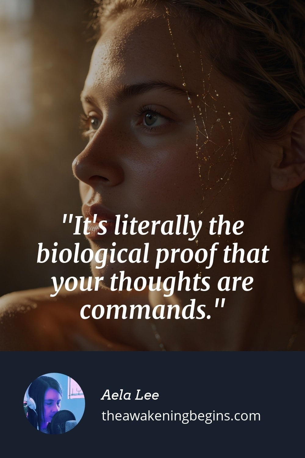 Pinterst Image It's literally the biological proof that your thoughts are commands.