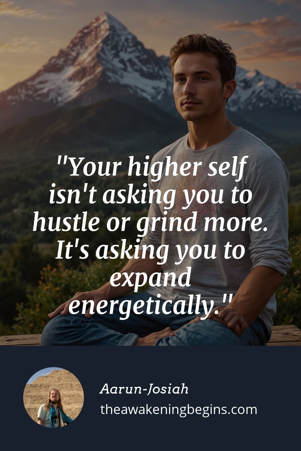 Pinterst Image Your higher self isn't asking you to hustle or grind more. It's asking you to expand energetically.