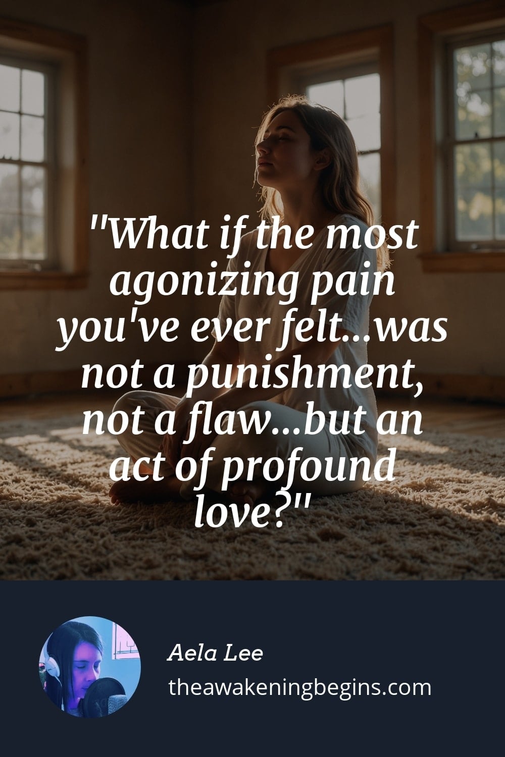 What if the most agonizing pain you've ever felt...was not a punishment, not a flaw...but an act of profound love?