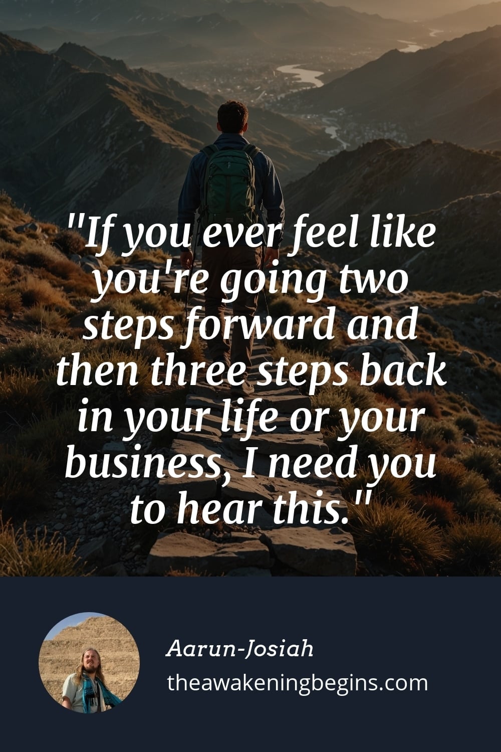 Pinterst Image If you ever feel like you're going two steps forward and then three steps back in your life or your business, I need you to hear this.