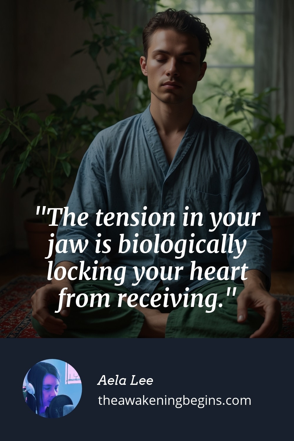 Pinterst Image The tension in your jaw is biologically locking your heart from receiving.