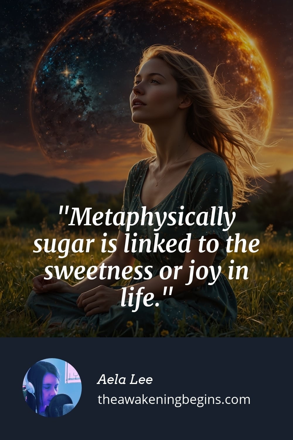 Pinterest Image Metaphysically sugar is linked to the sweetness or joy in life.
