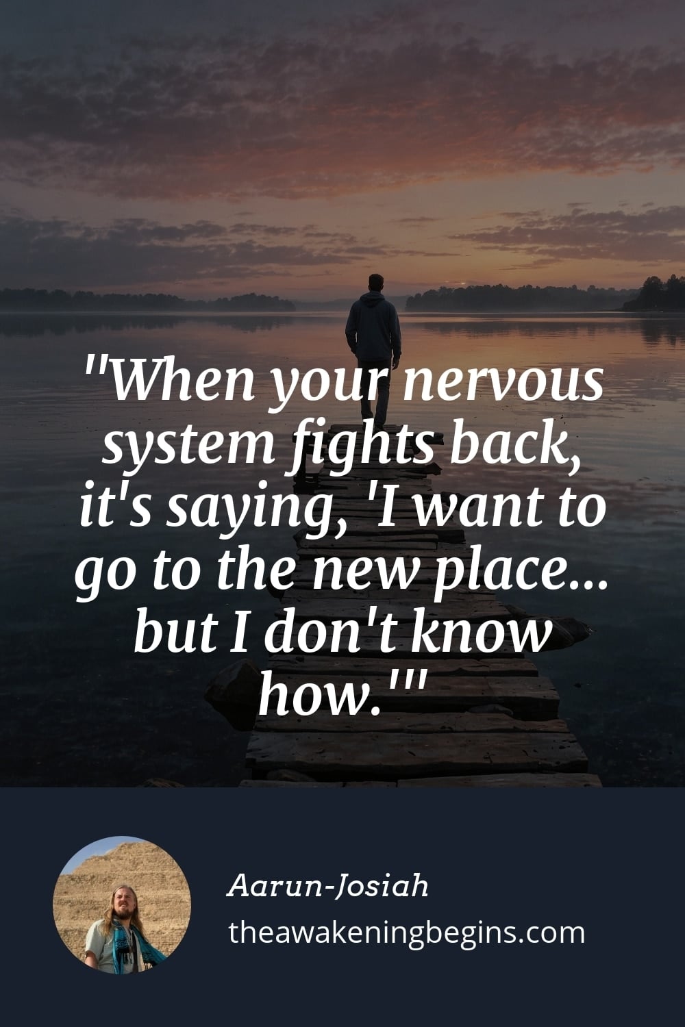 Pinterest Image When your nervous system fights back, it's saying, 'I want to go to the new place... but I don't know how.'