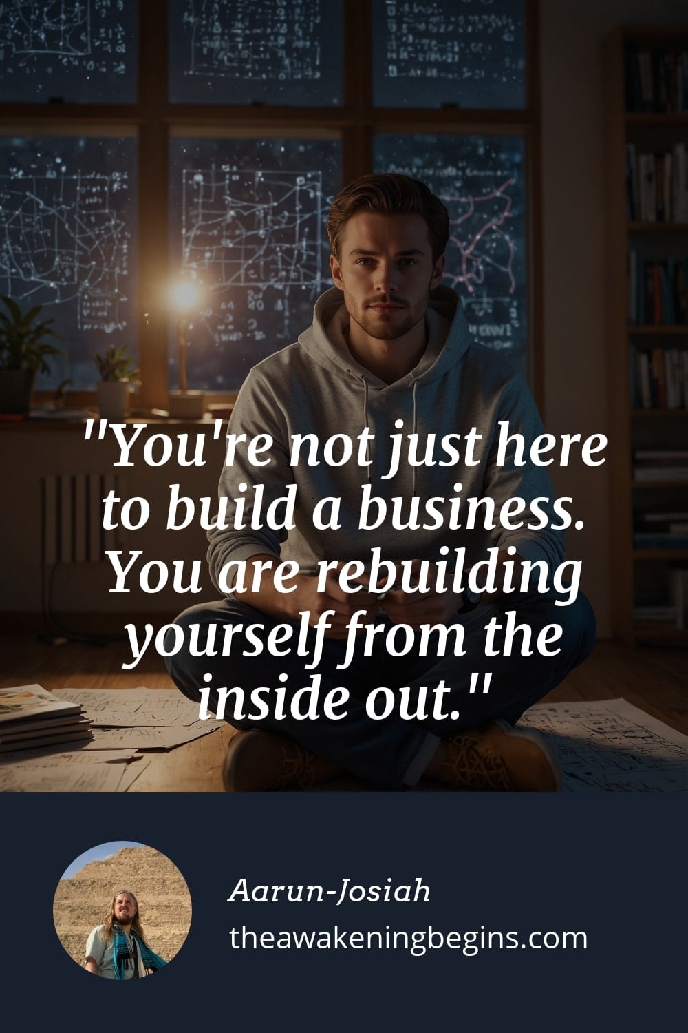 Pinterest Image You're not just here to build a business. You are rebuilding yourself from the inside out.