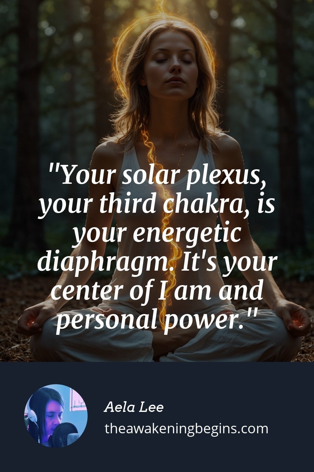 Pinterest Image Your solar plexus, your third chakra, is your energetic diaphragm. It's your center of I am and personal power.