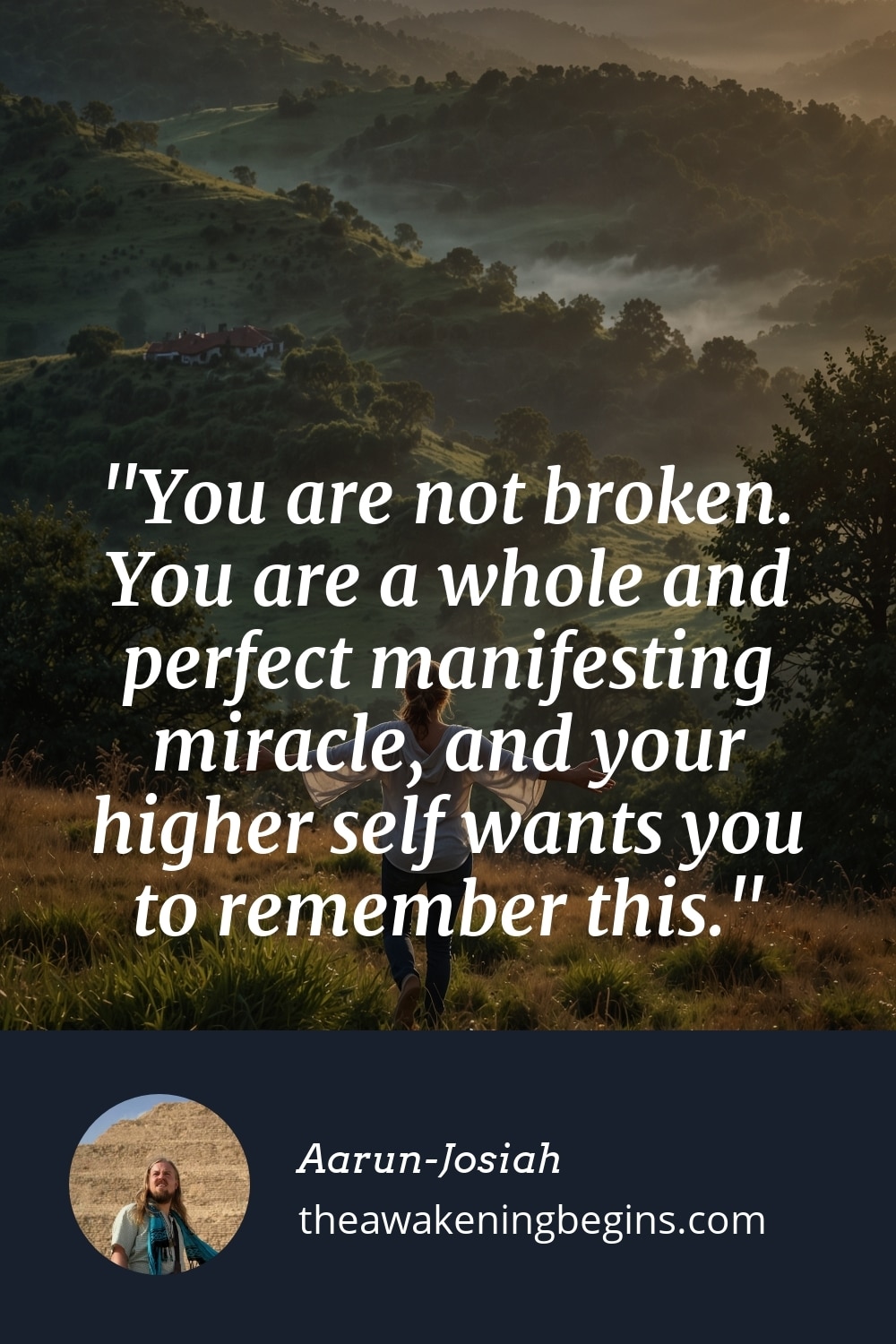 Pinterest Image You are not broken. You are a whole and perfect manifesting miracle, and your higher self wants you to remember this.