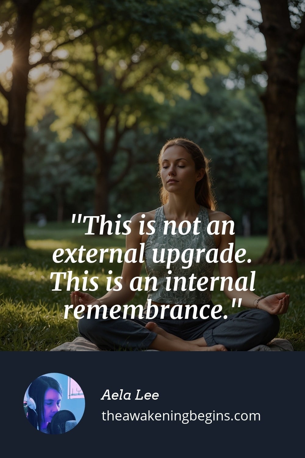 Pinterest Image This is not an external upgrade. This is an internal remembrance.
