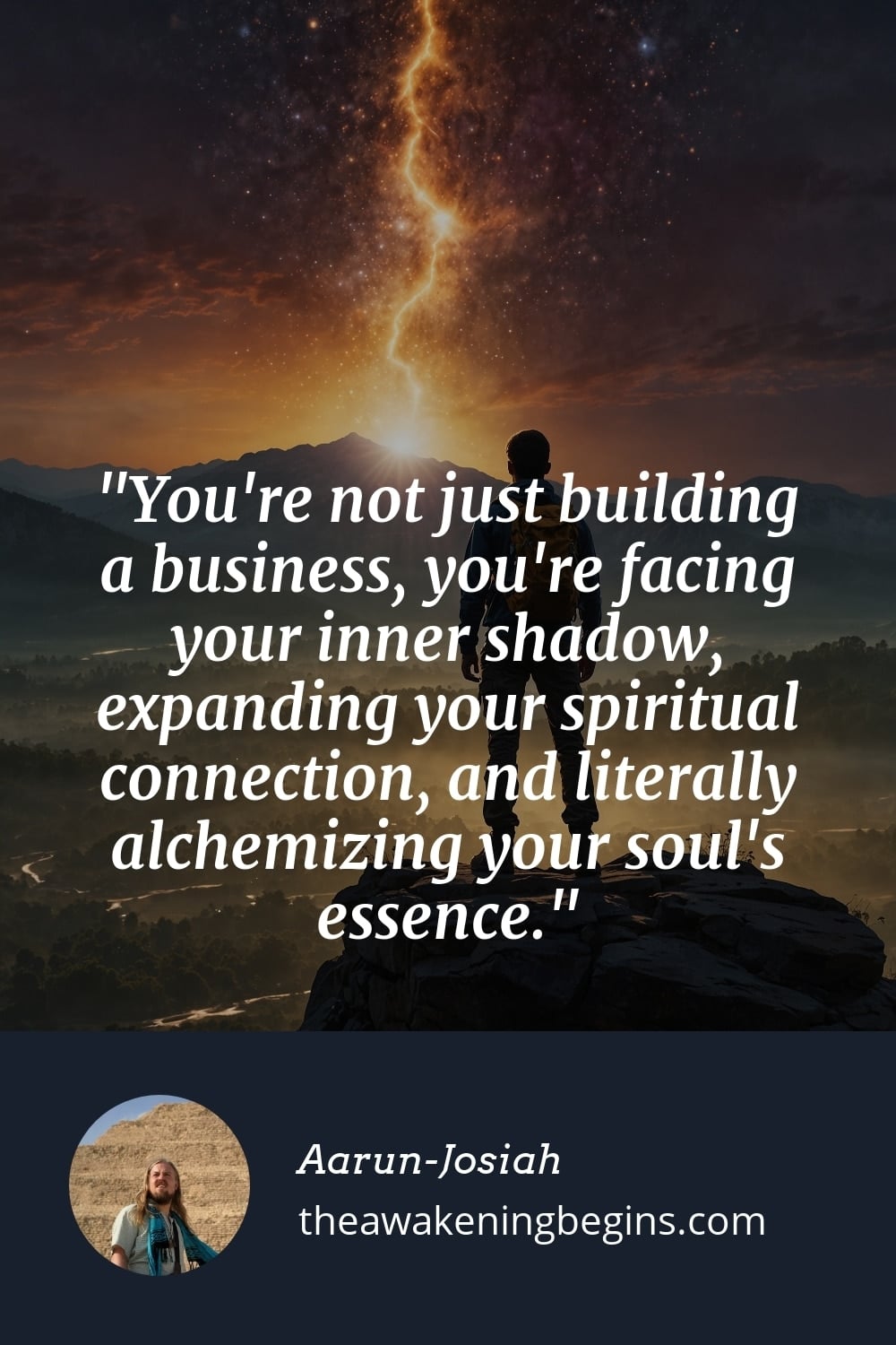Pinterest Image You're not just building a business, you're facing your inner shadow, expanding your spiritual connection, and literally alchemizing your soul's essence.