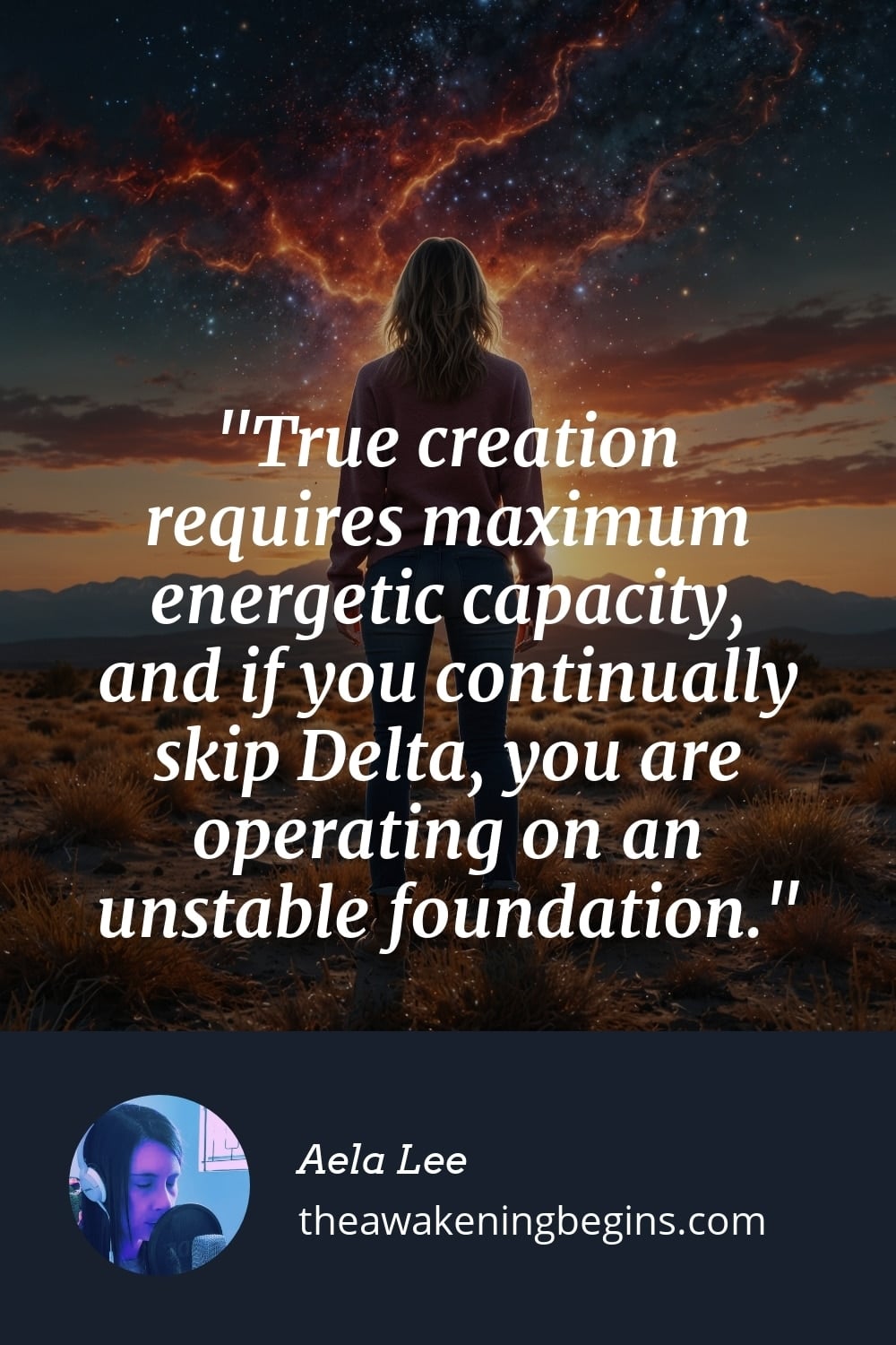 Pinterest Image True creation requires maximum energetic capacity, and if you continually skip Delta, you are operating on an unstable foundation.