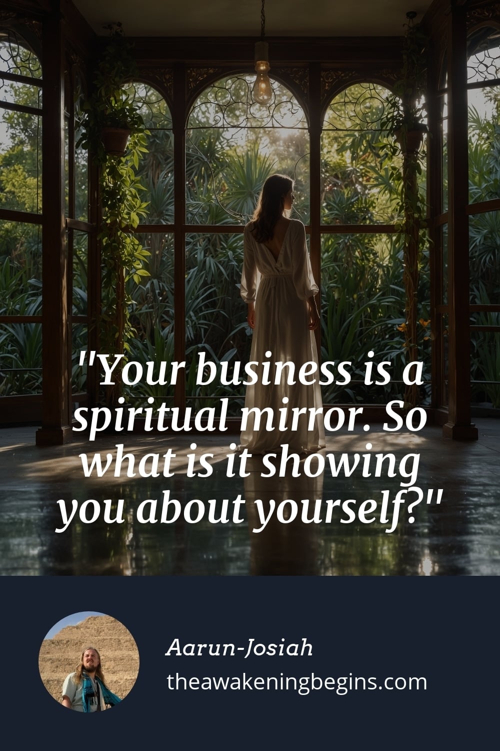 Pinterest Image Your business is a spiritual mirror. So what is it showing you about yourself?