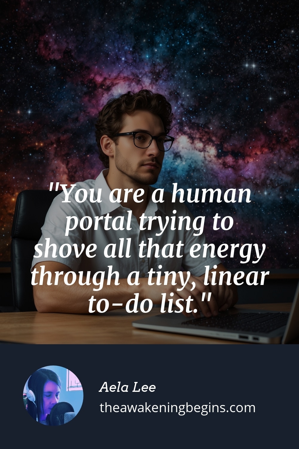 Pinterest Image You are a human portal trying to shove all that energy through a tiny, linear to-do list.