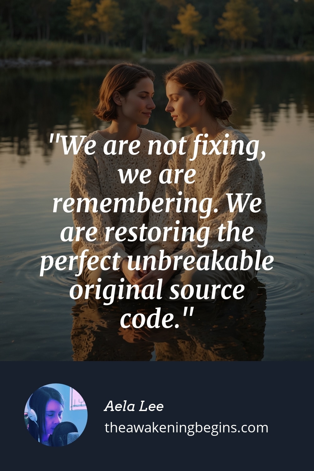 Pinterest Image We are not fixing, we are remembering. We are restoring the perfect unbreakable original source code.