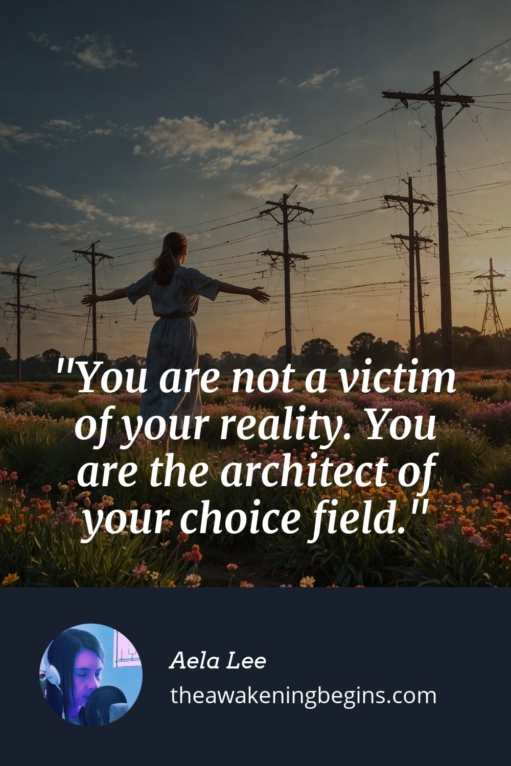 You are not a victim of your reality. You are the architect of your choice field.