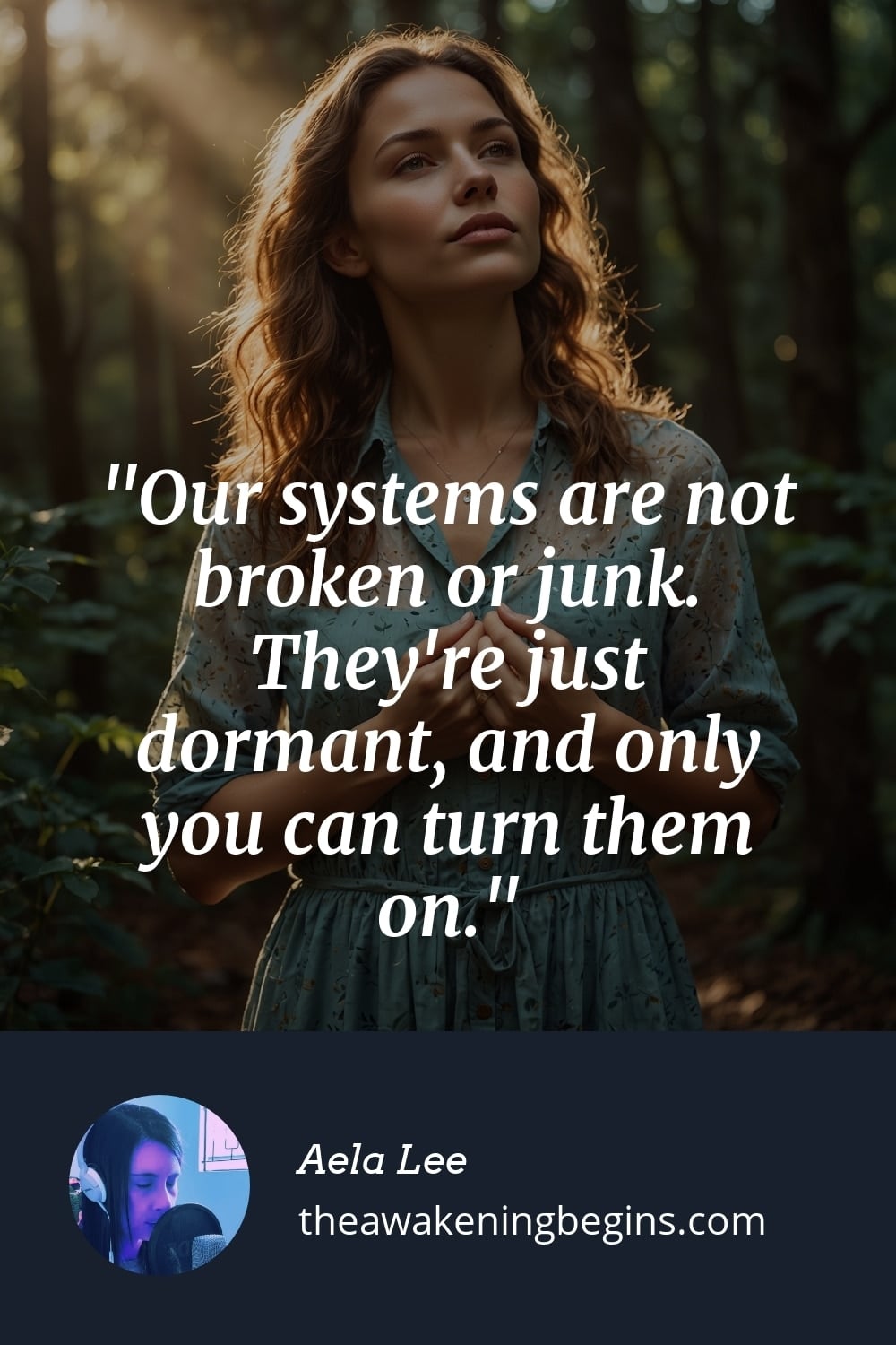 Pinterest Image Our systems are not broken or junk. They're just dormant, and only you can turn them on.