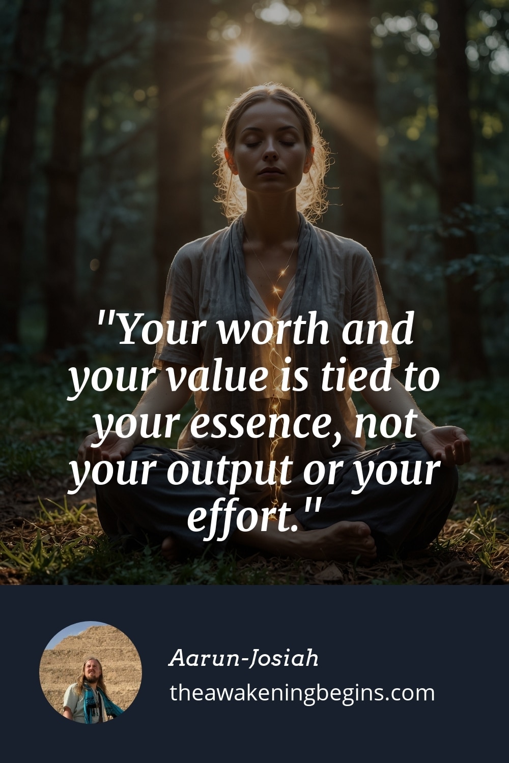 Pinterest Image Your worth and your value is tied to your essence, not your output or your effort.