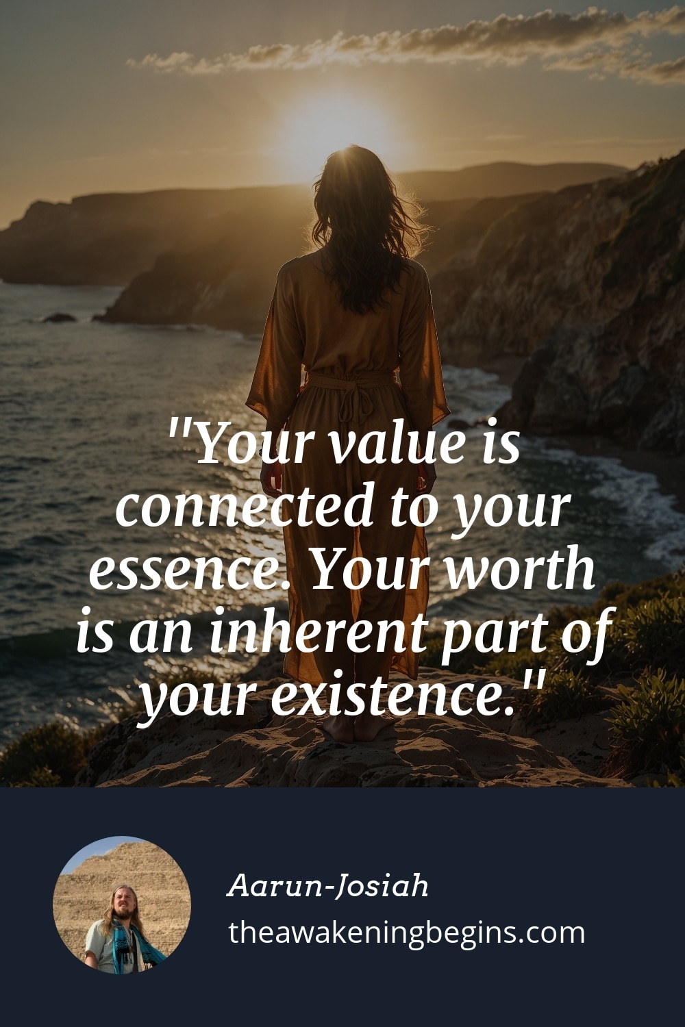 Pinterest Image Your value is connected to your essence. Your worth is an inherent part of your existence.