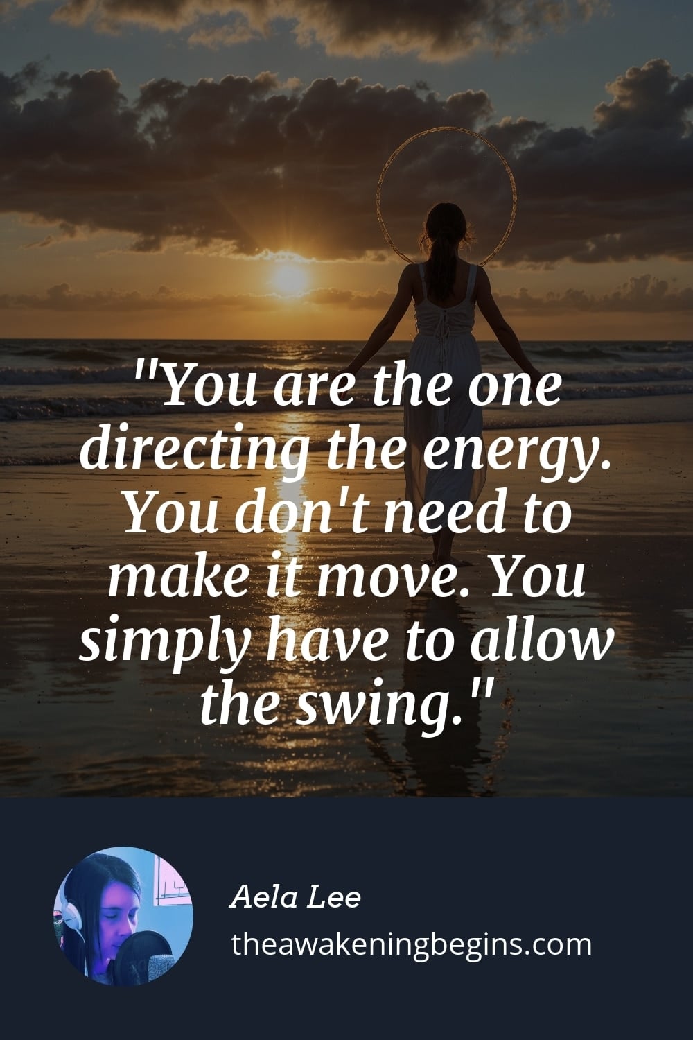 Pinterest Image You are the one directing the energy. You don't need to make it move. You simply have to allow the swing.