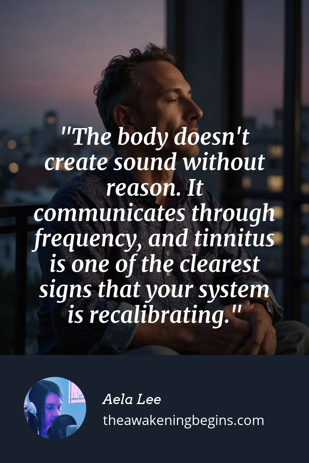 Pinterst Image The body doesn't create sound without reason. It communicates through frequency, and tinnitus is one of the clearest signs that your system is recalibrating.