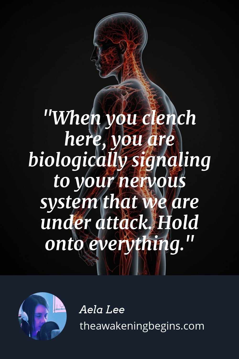 Pinterest Image When you clench here, you are biologically signaling to your nervous system that we are under attack. Hold onto everything.