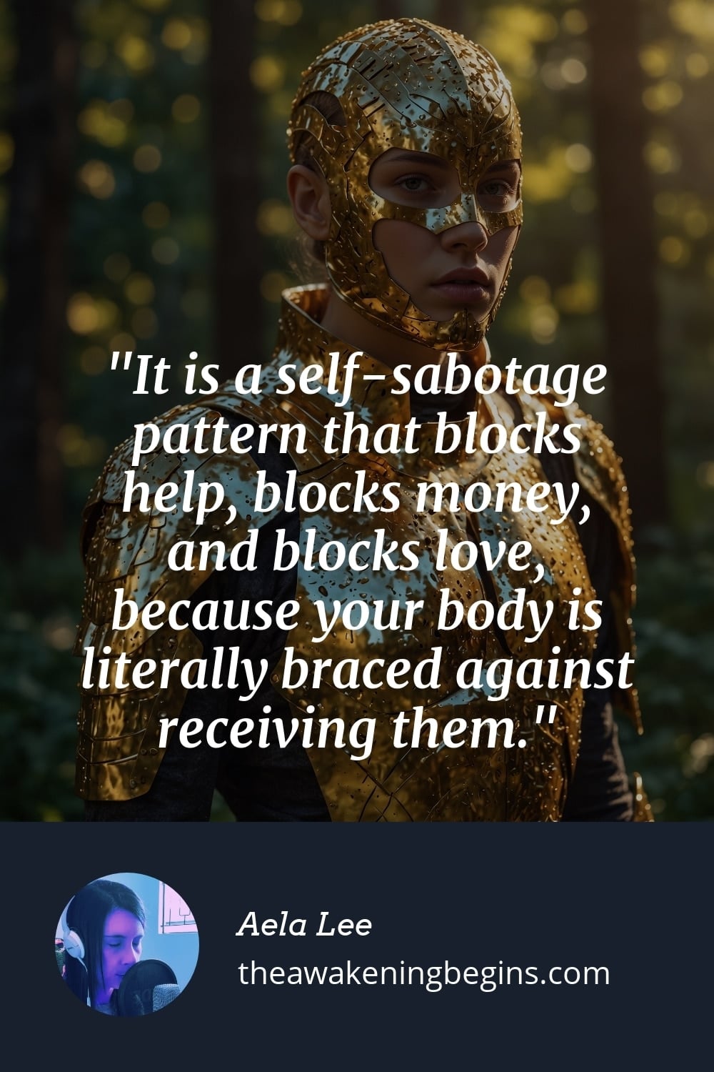 Pinterest Image It is a self-sabotage pattern that blocks help, blocks money, and blocks love, because your body is literally braced against receiving them.
