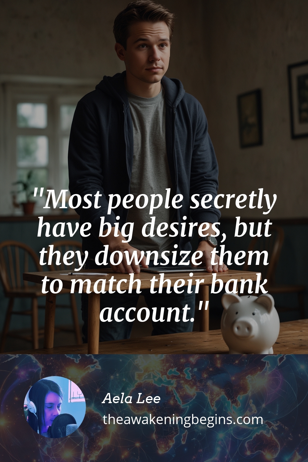 Pinterest Image Most people secretly have big desires, but they downsize them to match their bank account.