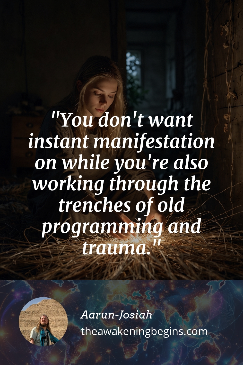 Pinterest Image You don't want instant manifestation on while you're also working through the trenches of old programming and trauma.