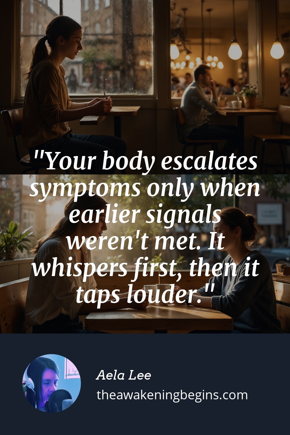 Pinterest Image Your body escalates symptoms only when earlier signals weren't met. It whispers first, then it taps louder.