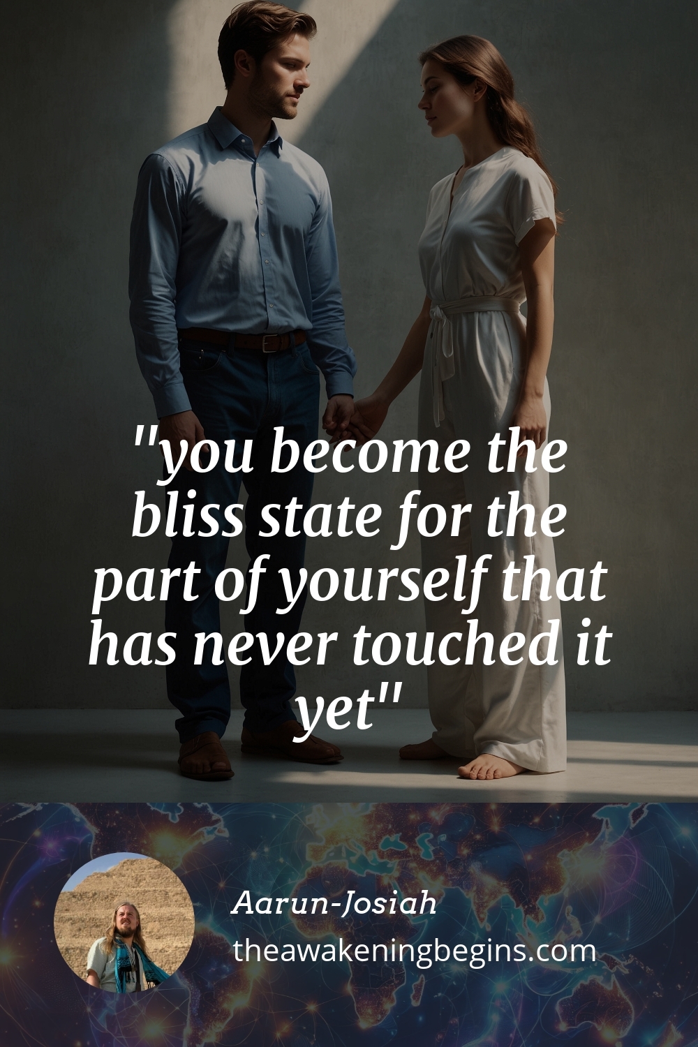 Pinterest Image you become the bliss state for the part of yourself that has never touched it yet