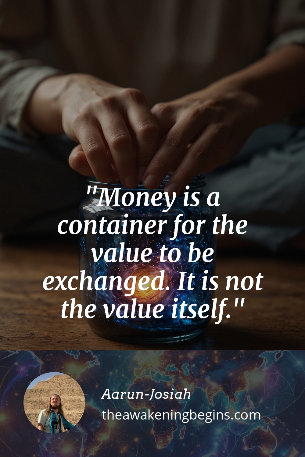 Pinterest Image Money is a container for the value to be exchanged. It is not the value itself.