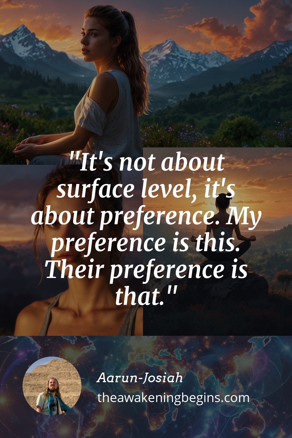 Pinterst Image It's not about surface level, it's about preference. My preference is this. Their preference is that.