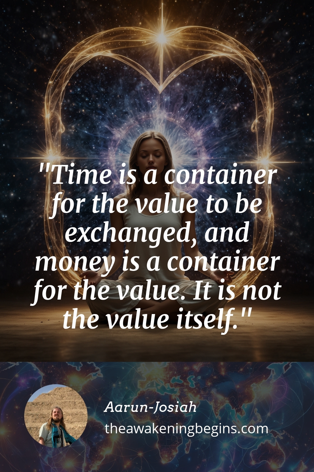 Pinterest Image Time is a container for the value to be exchanged, and money is a container for the value. It is not the value itself.