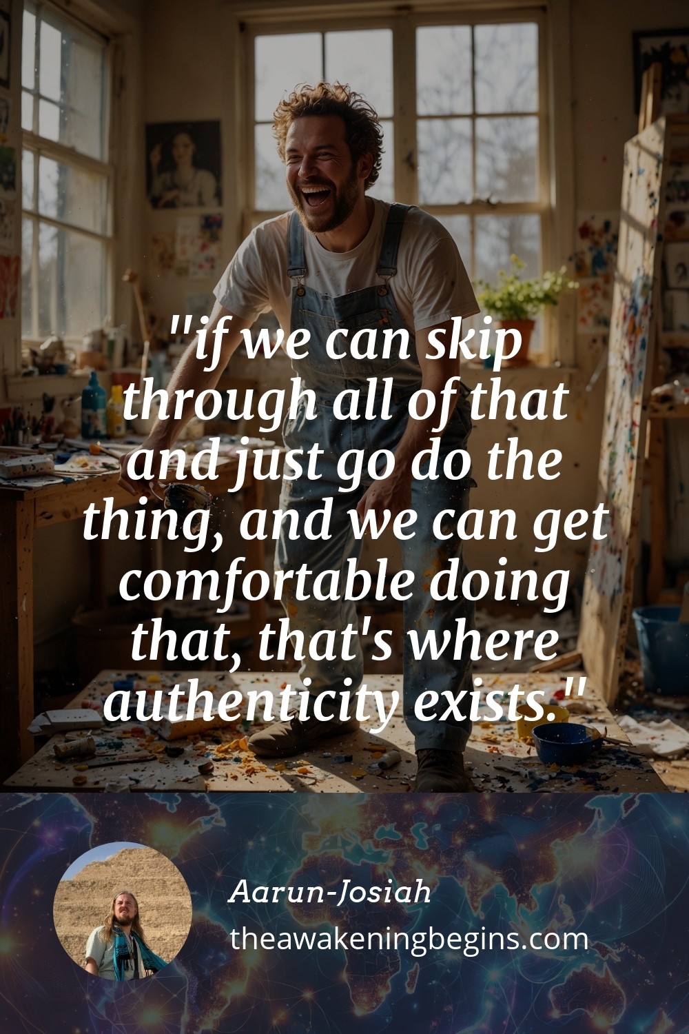 Pinterest Image if we can skip through all of that and just go do the thing, and we can get comfortable doing that, that's where authenticity exists.