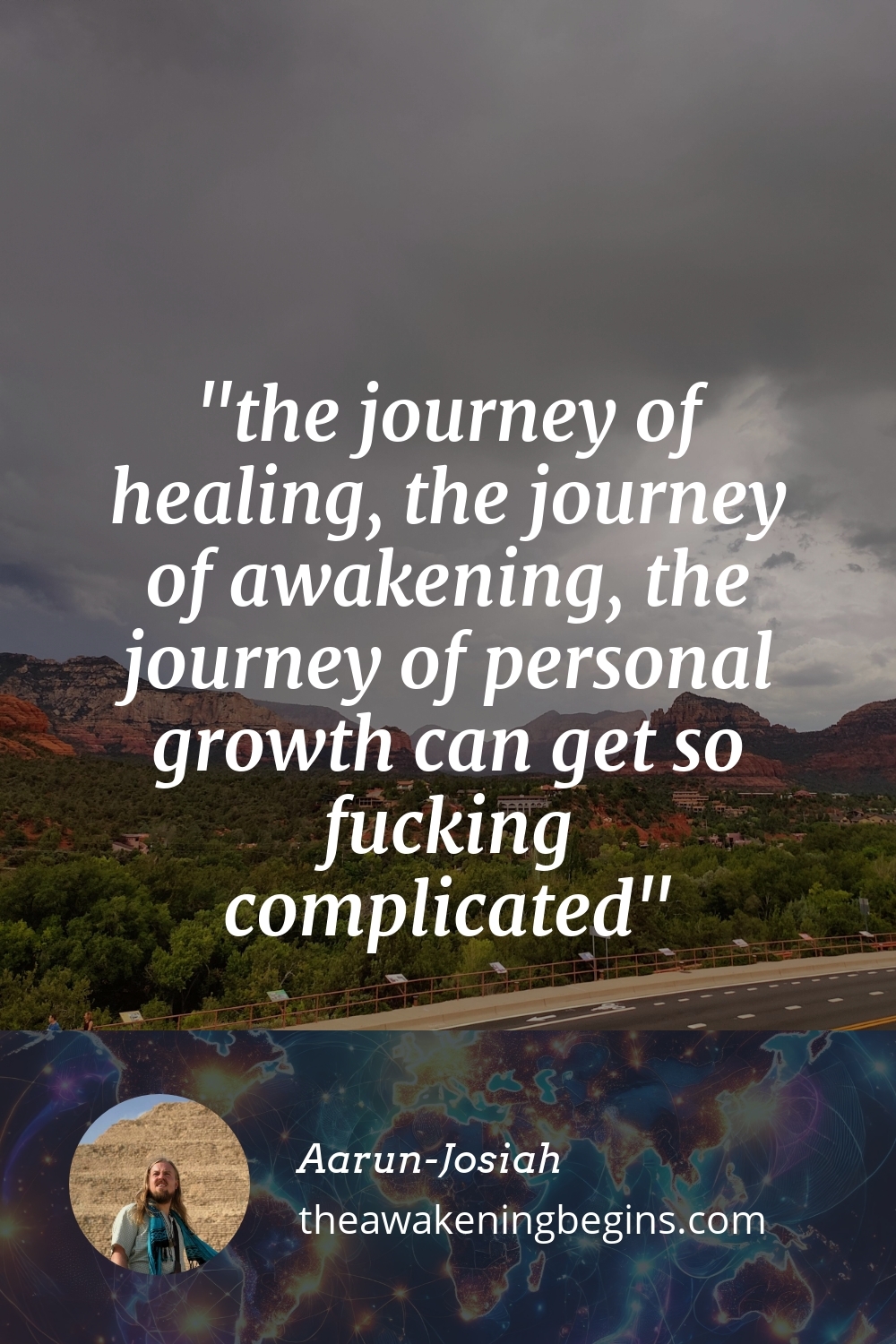 Pinterst Image the journey of healing, the journey of awakening, the journey of personal growth can get so fucking complicated