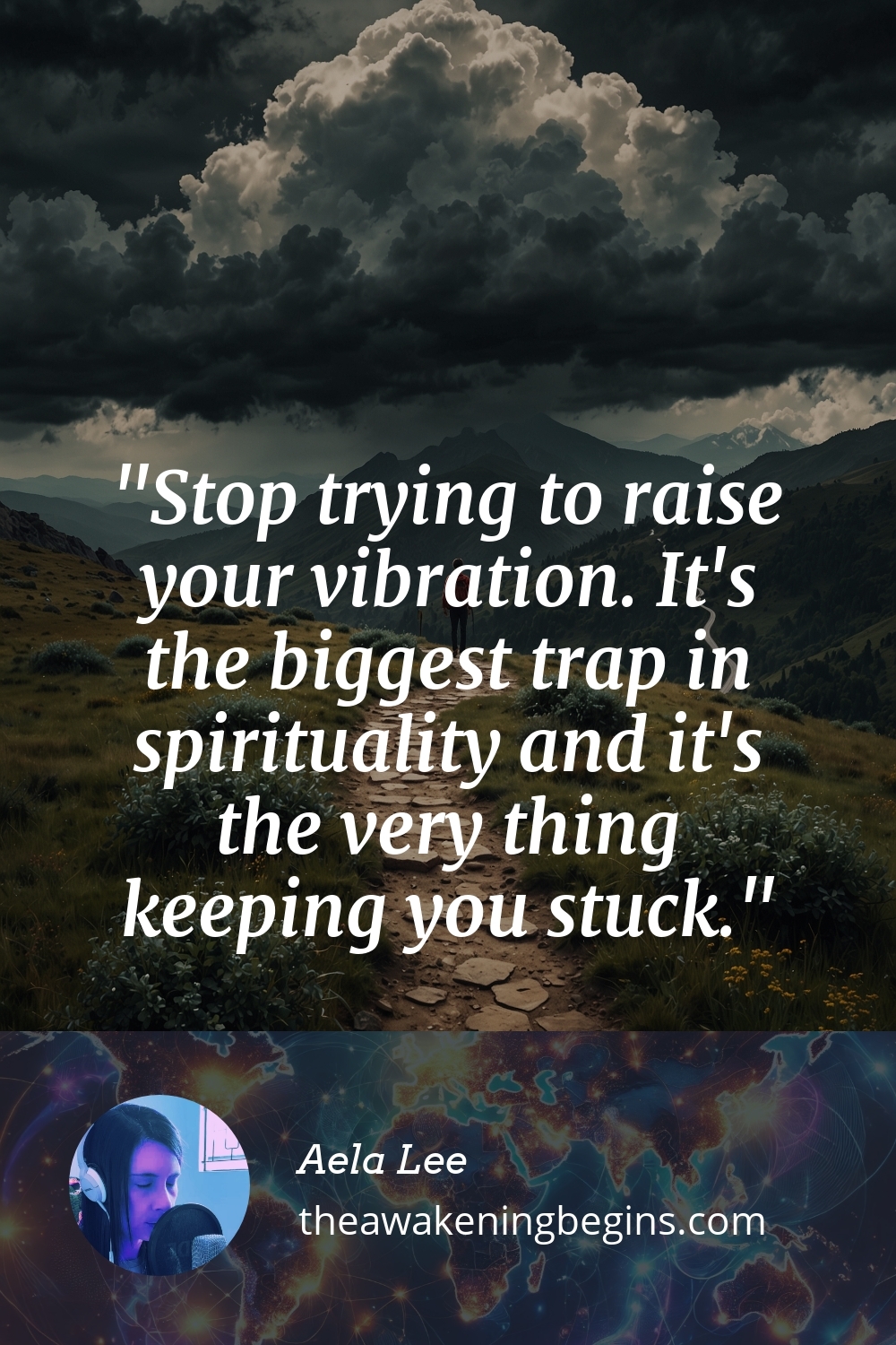 Pinterst Image Stop trying to raise your vibration. It's the biggest trap in spirituality and it's the very thing keeping you stuck.