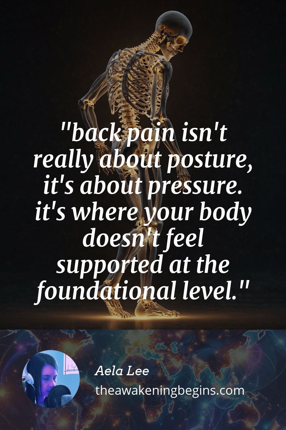 Pinterst Image back pain isn't really about posture, it's about pressure. it's where your body doesn't feel supported at the foundational level.