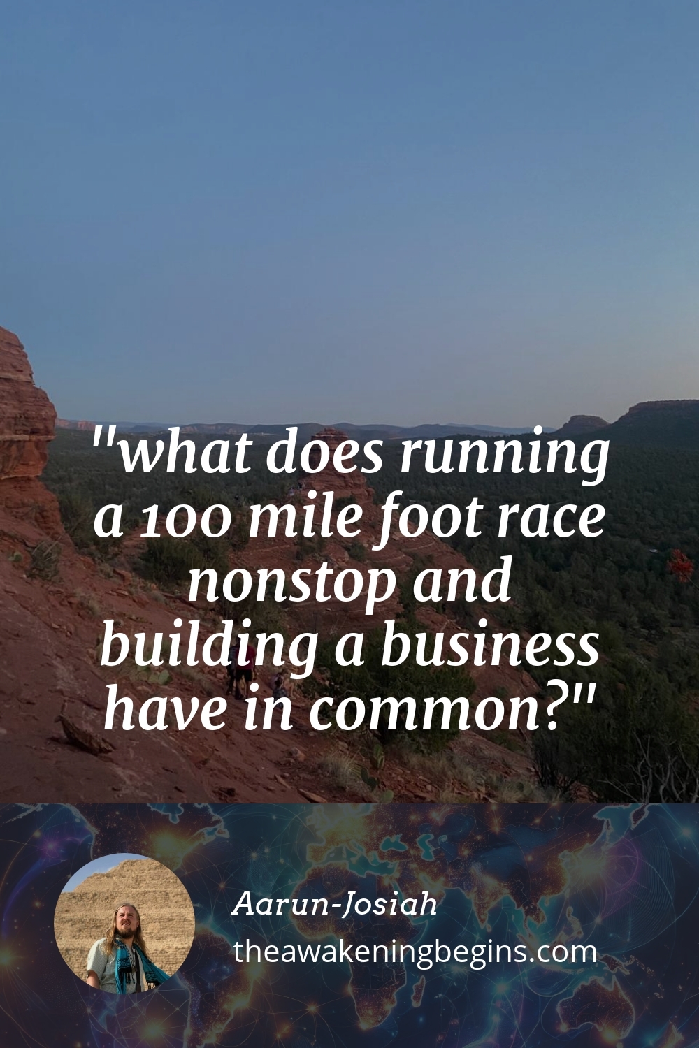 Pinterst Image what does running a 100 mile foot race nonstop and building a business have in common?
