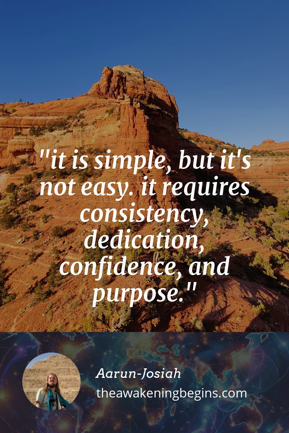 Pinterst Image it is simple, but it's not easy. it requires consistency, dedication, confidence, and purpose.