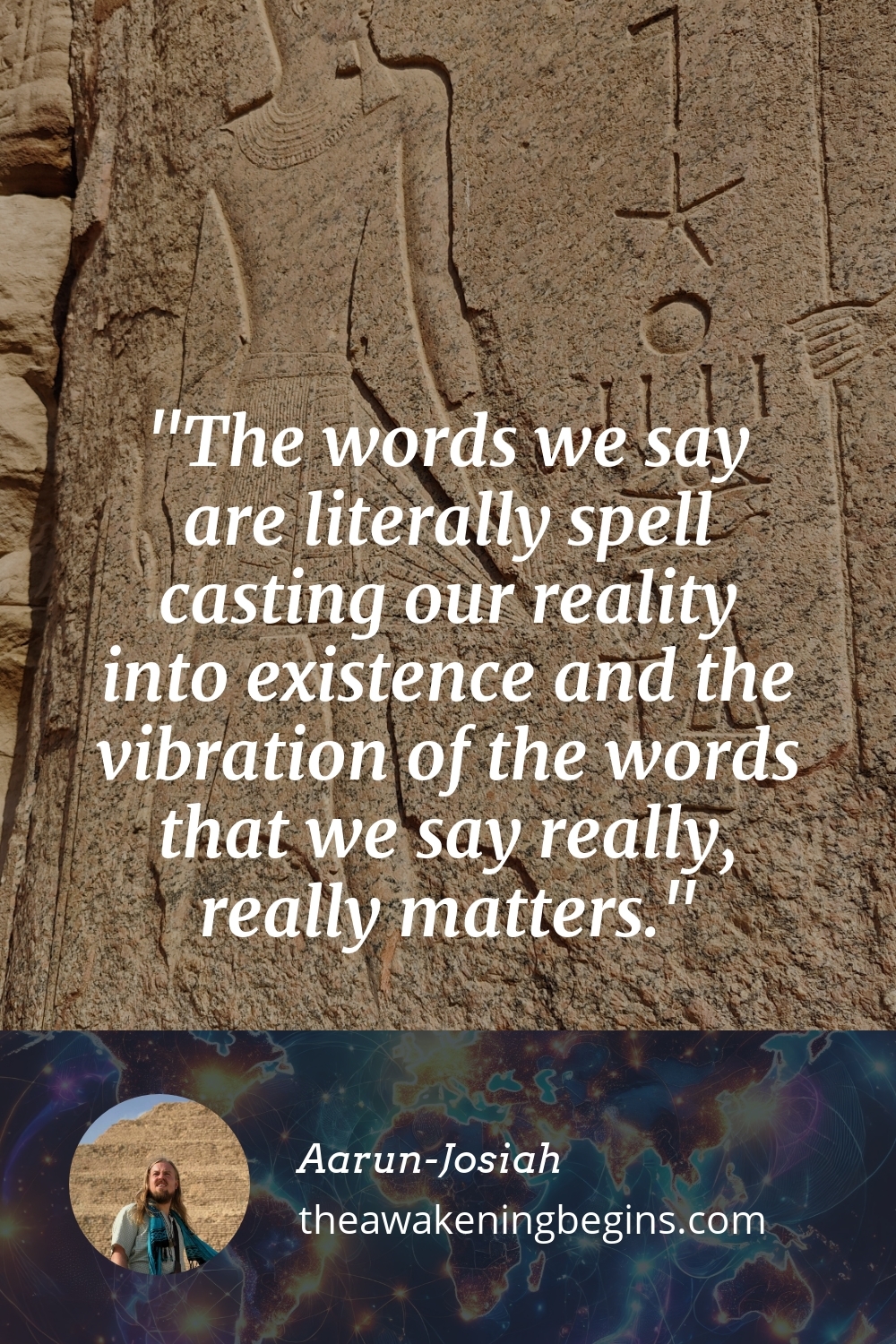 Pinterst Image The words we say are literally spell casting our reality into existence and the vibration of the words that we say really, really matters.