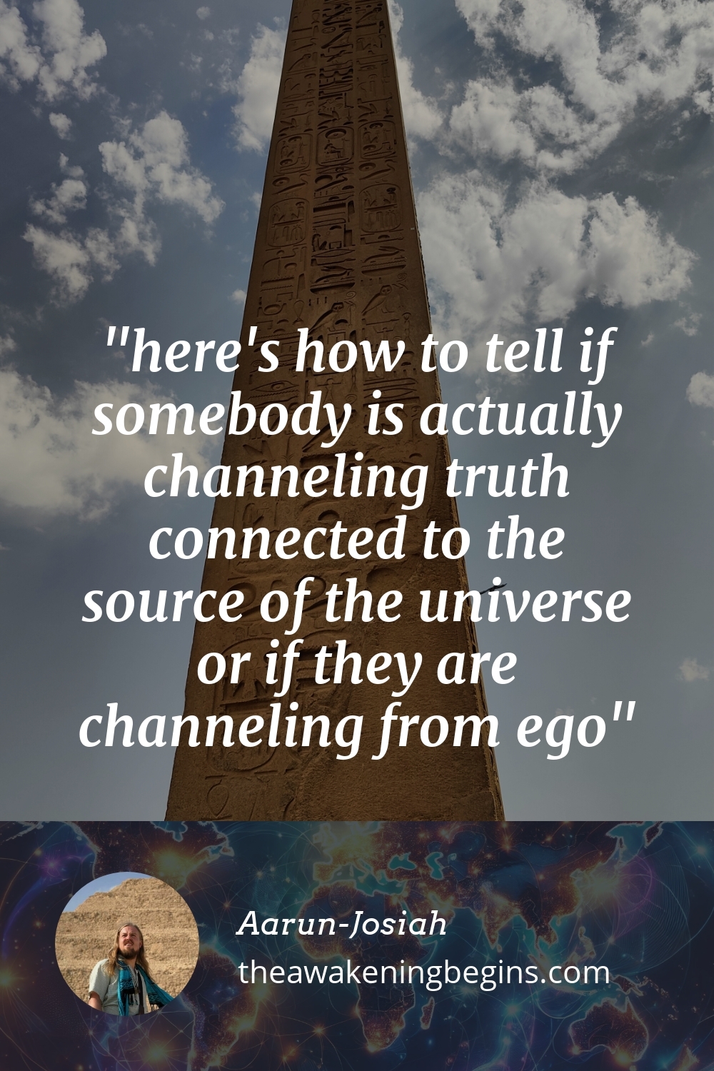Pinterst Image here's how to tell if somebody is actually channeling truth connected to the source of the universe or if they are channeling from ego