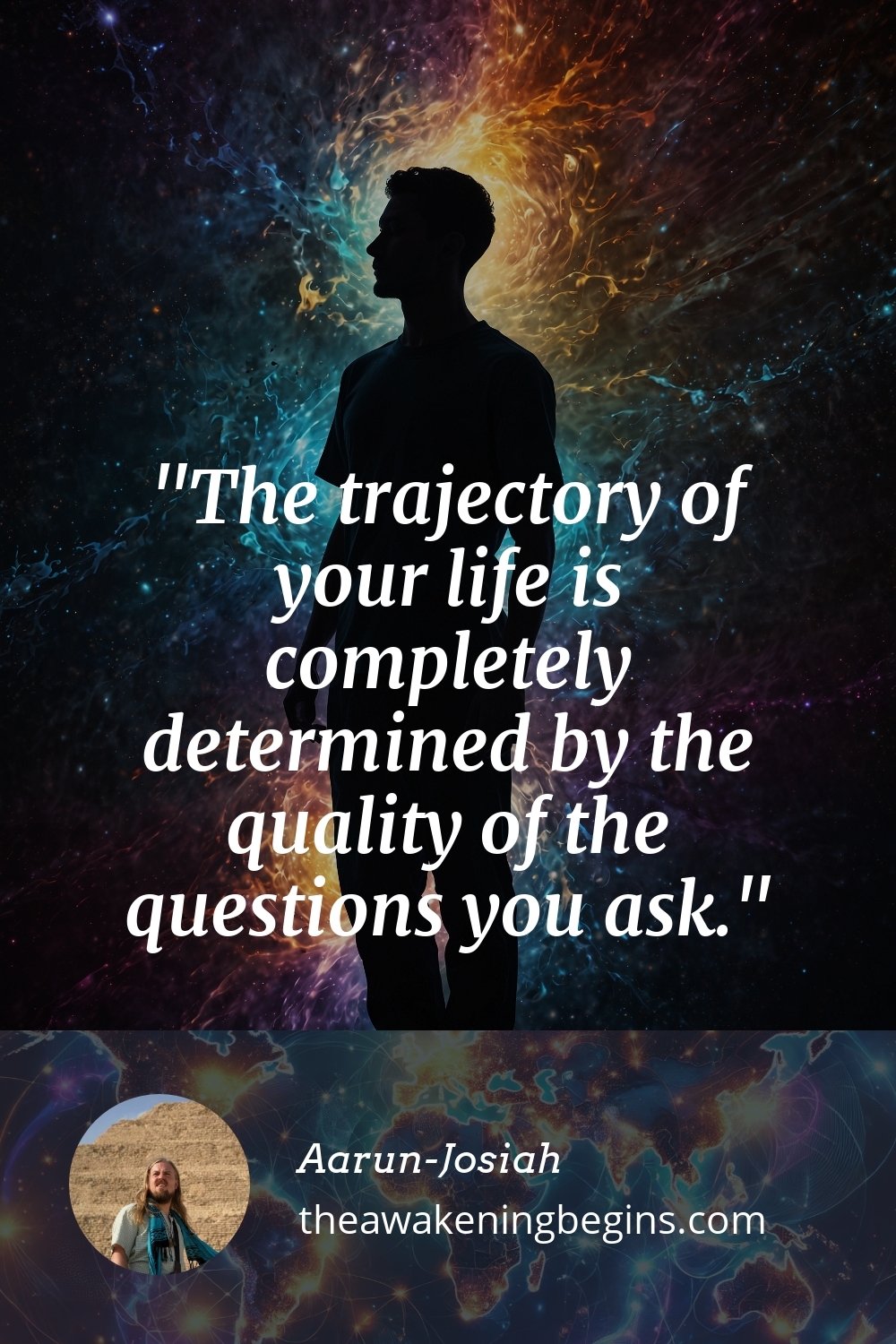 Pinterest Image The trajectory of your life is completely determined by the quality of the questions you ask.