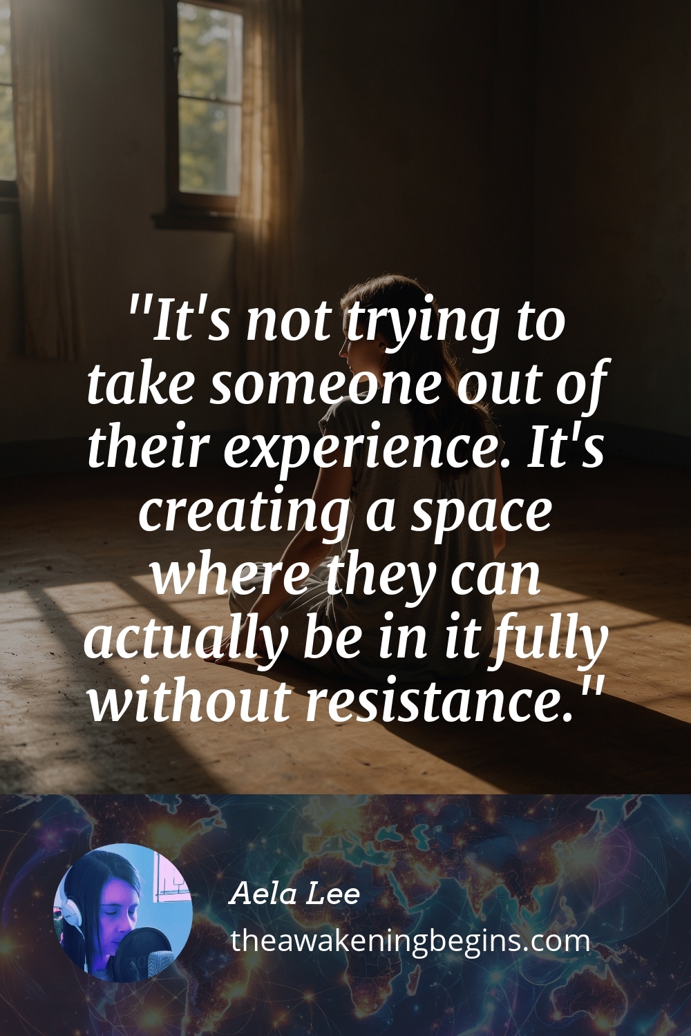Pinterest Image It's not trying to take someone out of their experience. It's creating a space where they can actually be in it fully without resistance.