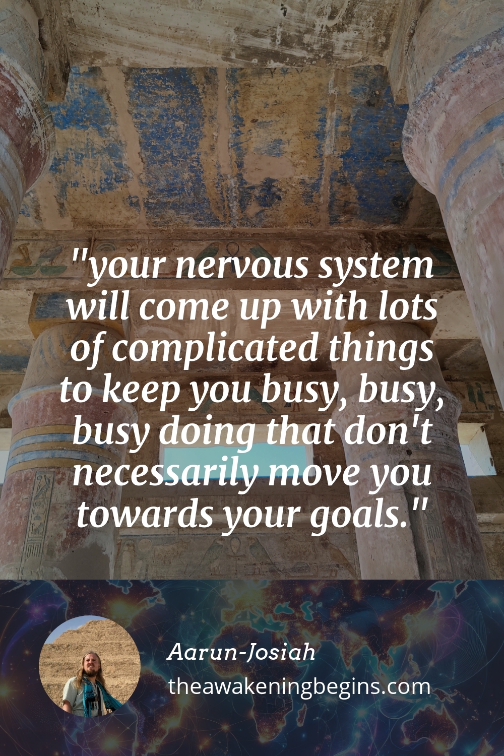 Pinterest Image your nervous system will come up with lots of complicated things to keep you busy, busy, busy doing that don't necessarily move you towards your goals.
