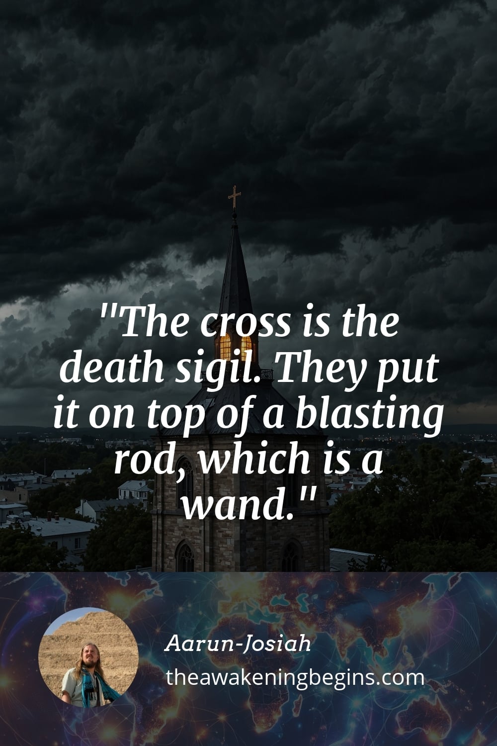 Pinterest Image The cross is the death sigil. They put it on top of a blasting rod, which is a wand.