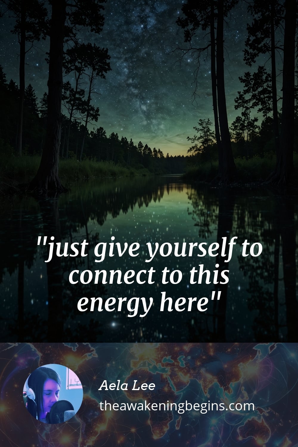 Pinterest Image just give yourself to connect to this energy here
