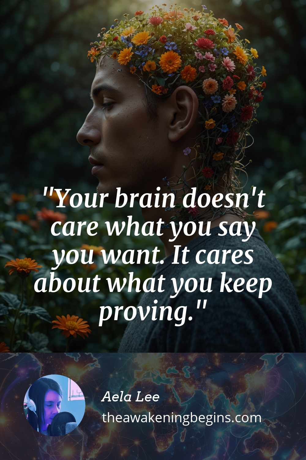 Pinterest Image Your brain doesn't care what you say you want. It cares about what you keep proving.