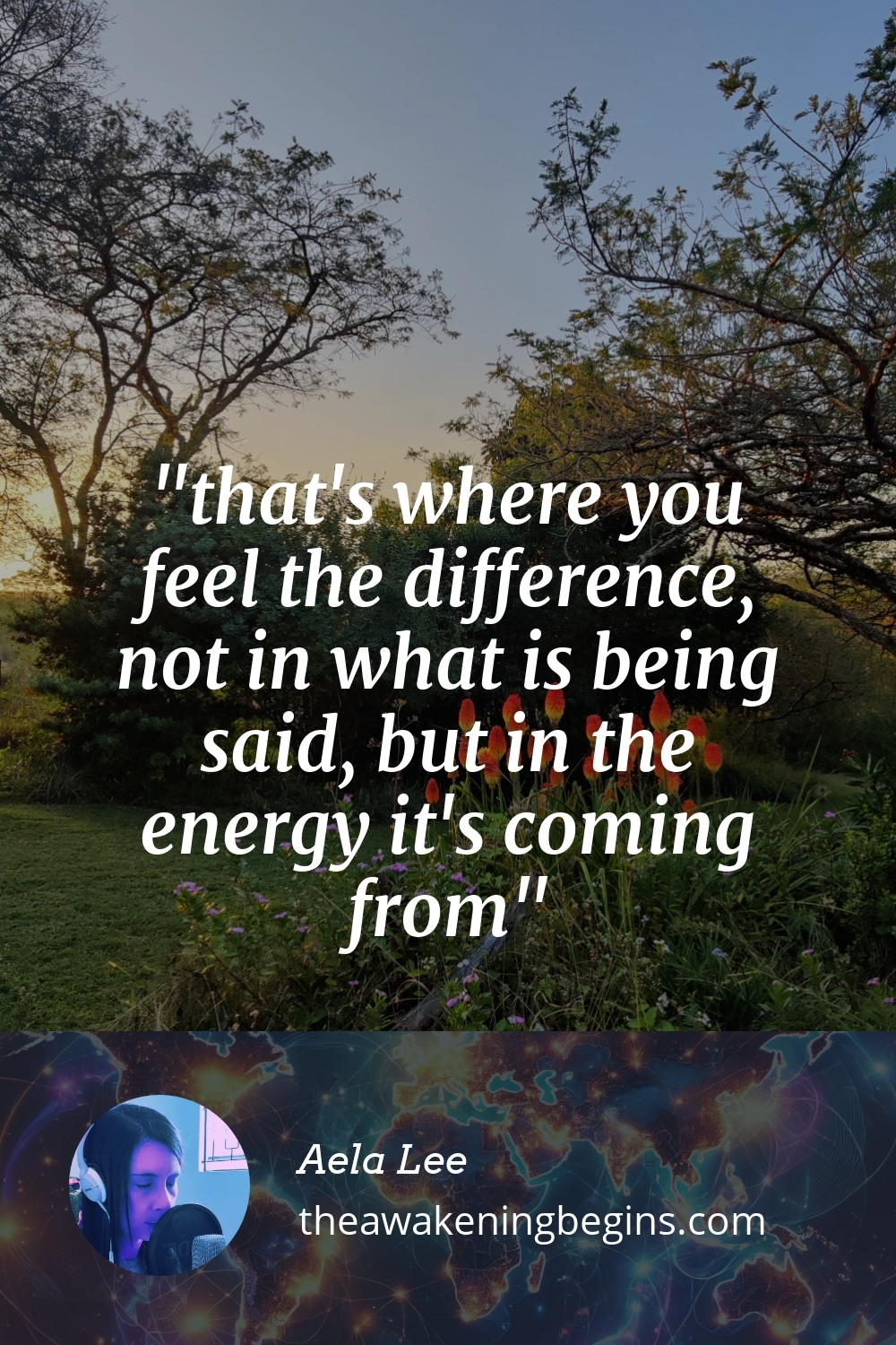 Pinterest Image that's where you feel the difference, not in what is being said, but in the energy it's coming from